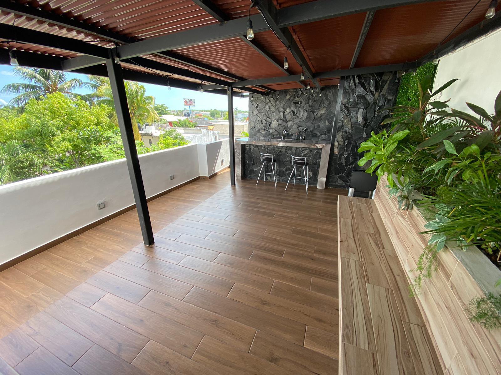 Estudio Amueblado en Renta en Donceles, Cancún – Terraza Privada y Alberca